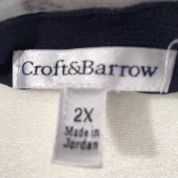 Croft and Barrow flowy stretchy black, teal, gray  Blouse 2XL - Picture 6 of 11